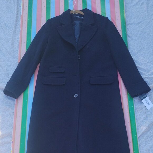 Wool-Blend Reefer Coat - Picture 1 of 5